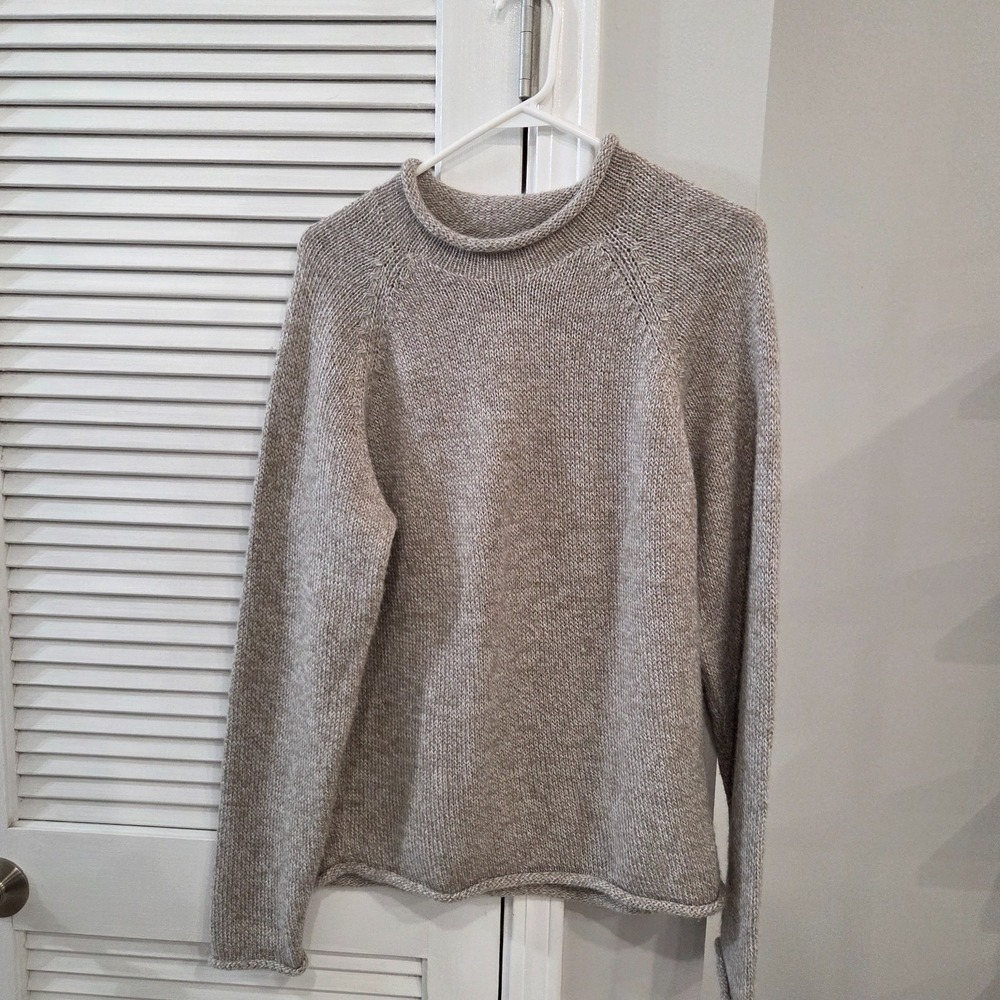 Mollusk California Surf Shop Sweater Alpaca Blend Beige Pullover Womens Medium